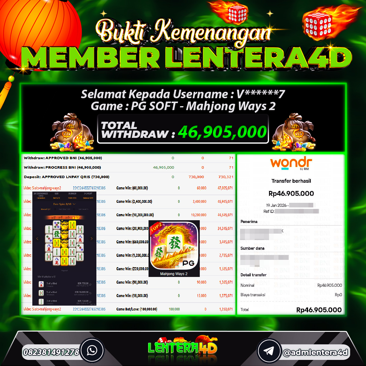 JACKPOT MAHJONG WAYS 2 19 JANUARI 2026